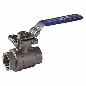 Atusa RVS kogelkraan 2-delig, volle doorlaat PN63, kogelkranen & afsluiters, art.nr. IVB20063