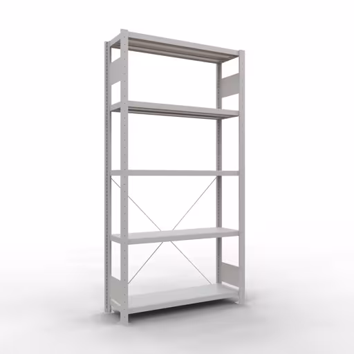 Figuur nr. 14 van het artikel basisplank, legbord, insteeksysteem MULTIplus330, 2000 x 1000 x 300 mm, 5 legborden, kruisschoor, RAL 7035 lichtgrijs uit de productgroep insteeksysteem van Schulte Lagertechnik.