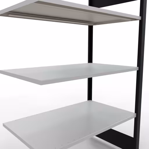 Afbeelding nr. 11 van het artikel, kantoorrekken, insteeksysteem MULTIplus150, 1800 x 1000 x 600 mm, 5 planken, zonder middenaanslag, zwart/lichtgrijs uit de productgroep kantoorrekken van Schulte Lagertechnik
