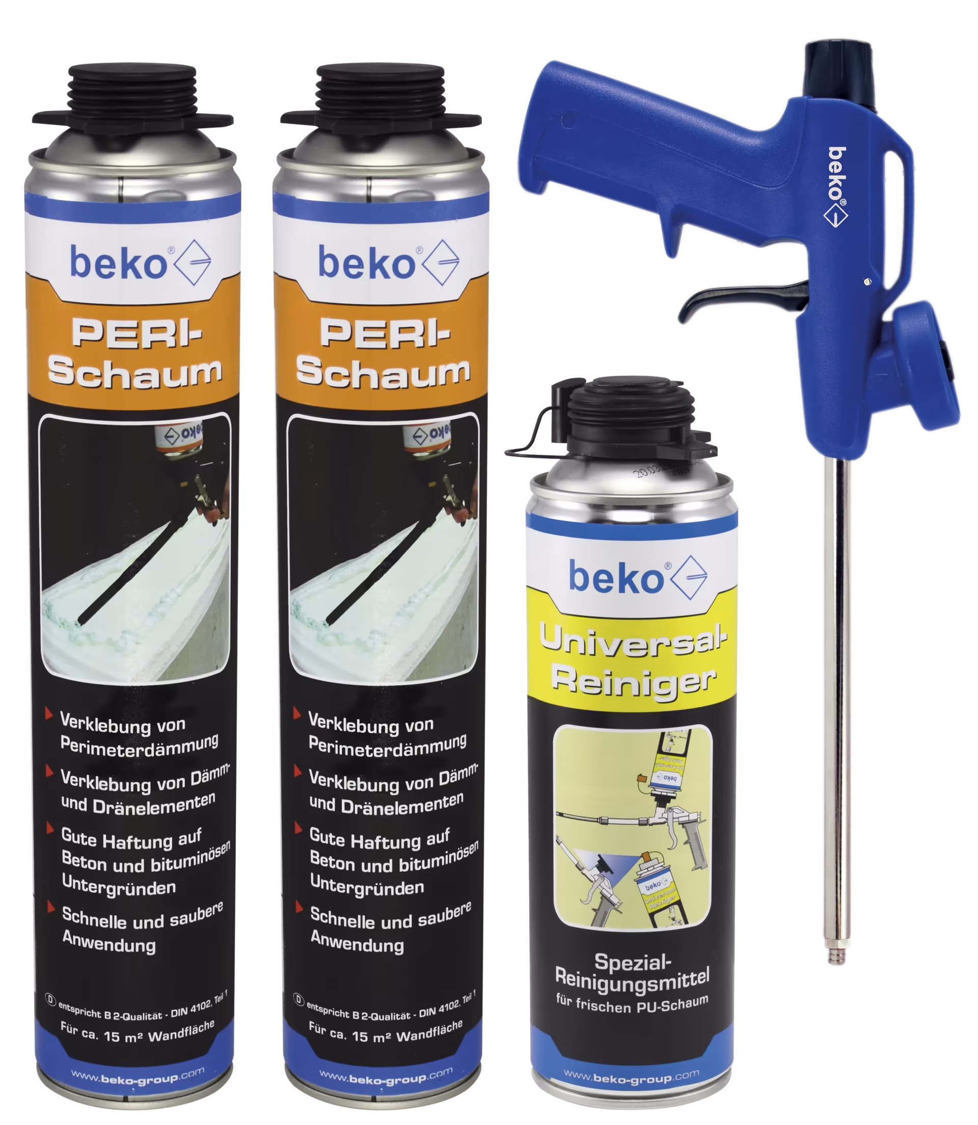 NBS polyurethaanschuim beko PERI schuimset van Beko NBS polyurethaanschuim beko PERI schuimset uit de categorie PU-schuim met artikelnr. 999 95 028