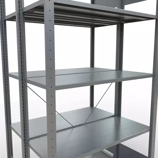 Basisplank, dubbele plank, legplank-insteeksysteem MULTIplus150, 2000 x 1000 x (2x400) mm, 2x5 legborden, verzinkt van Schulte Lagertechnik met het artikelnr. 13740