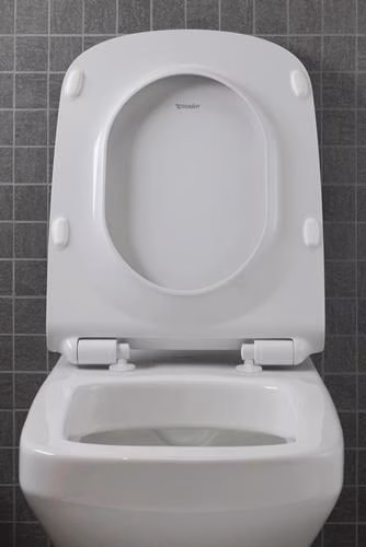 Duravit wandcloset DuraStyle, randloos, Durafix inbouwspoel, wit, inclusief closetzitting met soft-close mechanisme