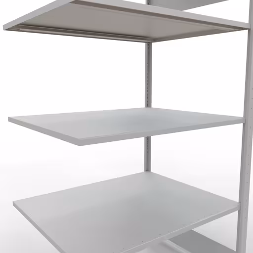 Aanbouwrek, stelling, insteeksysteem MULTIplus150, 2000 x 1000 x 800 mm, 5 legborden, RAL 7035 lichtgrijs van het merk Schulte Lagertechnik uit het assortiment insteeksysteem