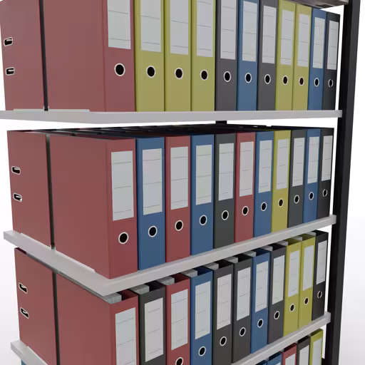 Afbeelding nr. 11 van het artikel, kantoorrekken, insteeksysteem MULTIplus150, 2000 x 1000 x 600 mm, 6 planken, zonder middenaanslag, zwart/lichtgrijs uit de productgroep kantoorrekken van Schulte Lagertechnik