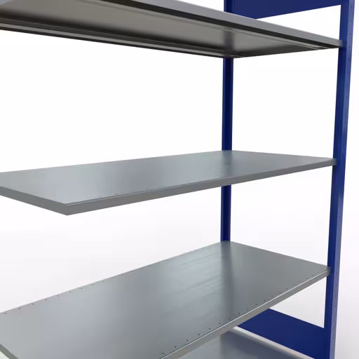 Productafbeelding nr. 15 van het artikel Aanbouwplank, legplank-insteeksysteem MULTIplus150, 2000 x 1300 x 600 mm, 5 legborden, RAL 5010 gentiaanblauw/verzinkt uit het plug-in-systeem assortiment van het merk Schulte Lagertechnik