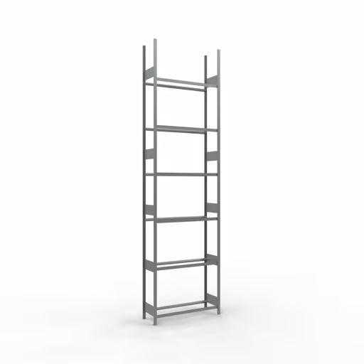 Basisplank, wiel-/bandenplank, 4500 x 1200 x 400 mm, verzinkt, 6 opslagniveaus met 150 kg vakbelasting per niveau, opbergruimte voor auto-onderdelen, art.nr. 20784