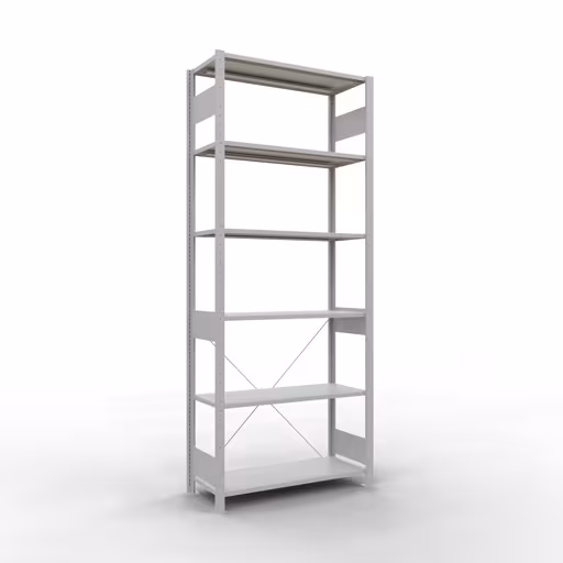 Figuur nr. 7 van het artikel basisrek, legbord, insteeksysteem MULTIplus150, 2500 x 1000 x 400 mm, 6 legborden, RAL 7035 lichtgrijs uit de productgroep insteeksysteem van Schulte Lagertechnik