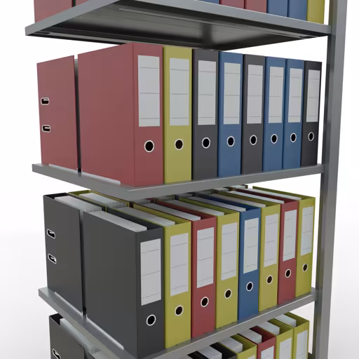 Extra afbeelding van het artikel Aanbouwstelling, kantoorstelling, insteeksysteem MULTIplus150, 1800 x 750 x 600 mm, 5 legborden, lengtestangen, verzinkt, zonder middenaanslag uit insteeksysteem