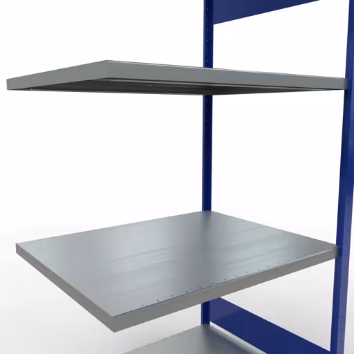 Afbeelding nr. 14 van het artikel aanbouwrekken, legbordstellingen, insteeksysteem MULTIplus330, 2000 x 1000 x 800 mm, 5 legborden, lengtestangen, RAL 5010 gentiaanblauw/verzinkt uit de productgroep insteeksysteem van Schulte Lagertechnik.