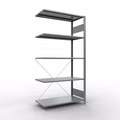 Aanbouwrek, stelling, insteeksysteem MULTIplus150, 2000 x 1000 x 500 mm, 5 legborden, verzinkt van het merk Schulte Lagertechnik uit het assortiment insteeksysteem