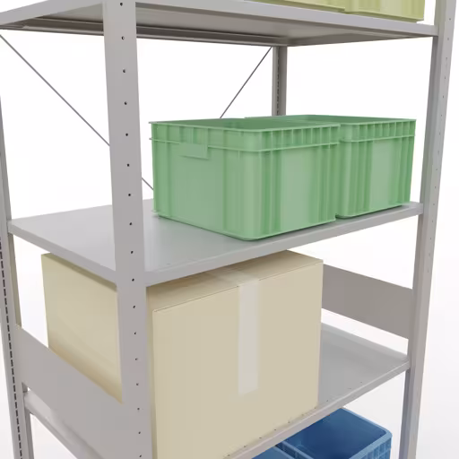 Figuur nr. 16 van het artikel basisrek, legplank-insteeksysteem MULTIplus85, 3000 x 1000 x 600 mm, 7 legborden, RAL 7035 lichtgrijs uit de productgroep insteeksysteem van het merk Schulte Lagertechnik.