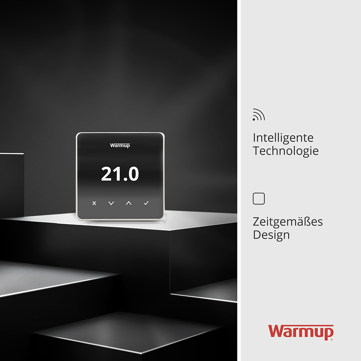 Warmup Smart Element WLAN thermostaat zwart inclusief vloersensor