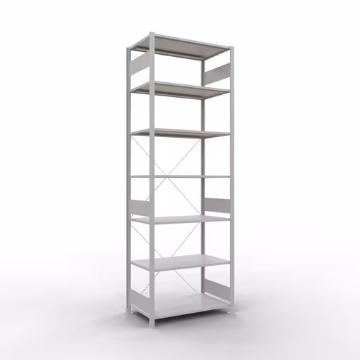 Figuur nr. 15 van het artikel basisplank, legbord, insteeksysteem MULTIplus150, 3000 x 1000 x 600 mm, 7 legborden, kruisschoor, RAL 7035 lichtgrijs uit de productgroep insteeksysteem van Schulte Lagertechnik.