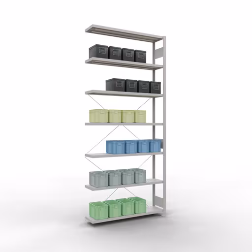 Figuur nr. 9 van het artikel insteeksysteem opzetplank 3000x1300x300 mm, type 250 kg, lichtgrijs uit de productgroep insteeksysteem van het merk Schulte Lagertechnik