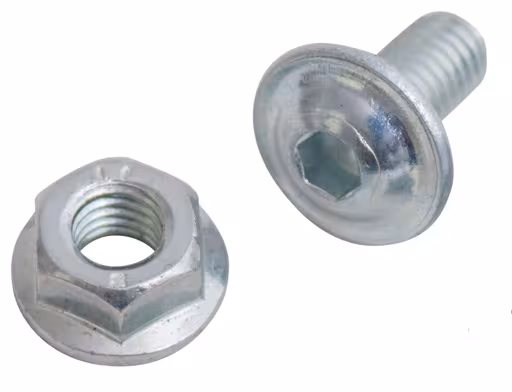 Extra afbeelding van het artikel M6x12 lensschroef, met binnenzeskant, wartelmoer met borgvertanding, verpakking van 50 stuks uit accessoires