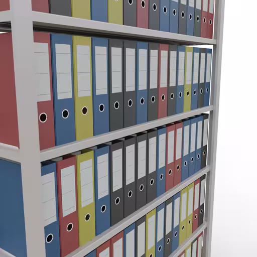 Afbeelding nr. 13 van het artikel, kantoorrekken, insteeksysteem MULTIplus85, 2300 x 1300 x 300 mm, 7 planken, met aanslaglijst, lichtgrijs uit de productgroep kantoorrekken van Schulte Lagertechnik