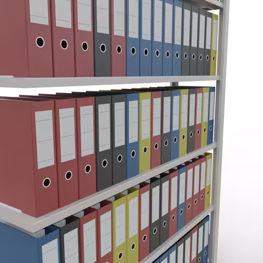 Afbeelding nr. 11 van het artikel, kantoorrekken, insteeksysteem MULTIplus85, 2000 x 1300 x 300 mm, 6 planken, zonder aanslaglijst, lichtgrijs uit de productgroep kantoorrekken van Schulte Lagertechnik