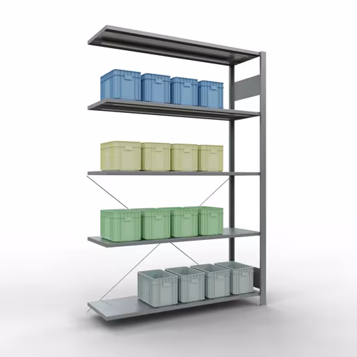 Insteeksysteem opzetplank 2000x1300x400 mm, type 150 kg, verzinkt met art.nr. 12745-130 Insteeksysteem opzetplank 2000x1300x400 mm, type 150 kg, verzinkt van Schulte Lagertechnik uit de categorie insteeksysteem