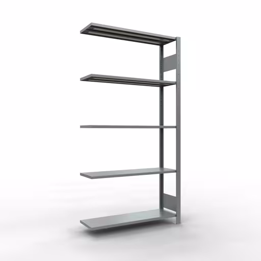 Figuur nr. 15 van het artikel aanbouwrekken, legbordstellingen, insteeksysteem MULTIplus85, 2000 x 1000 x 300 mm, 5 legborden, verzinkt uit de productgroep insteeksysteem van het merk Schulte Lagertechnik.