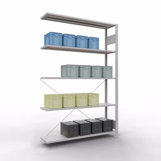 Extra afbeelding van het artikel insteeksysteem opzetplank 2000x1300x300 mm, type 150 kg, lichtgrijs vanaf opzetplank