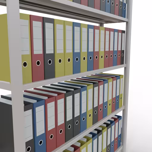 Productafbeelding nr. 13 van het artikel basisplank, kantoorplank, insteeksysteem MULTIplus85, 1800 x 1300 x 300 mm, 5 planken, kruisschoor, met stoplijst, lichtgrijs Afbeelding nr. 13 van het artikel, kantoorrekken, insteeksysteem MULTIplus85, 1800 x 1300 x 300 mm, 5 planken, met aanslaglijst, lichtgrijs uit de productgroep kantoorrekken van Schulte Lagertechnik