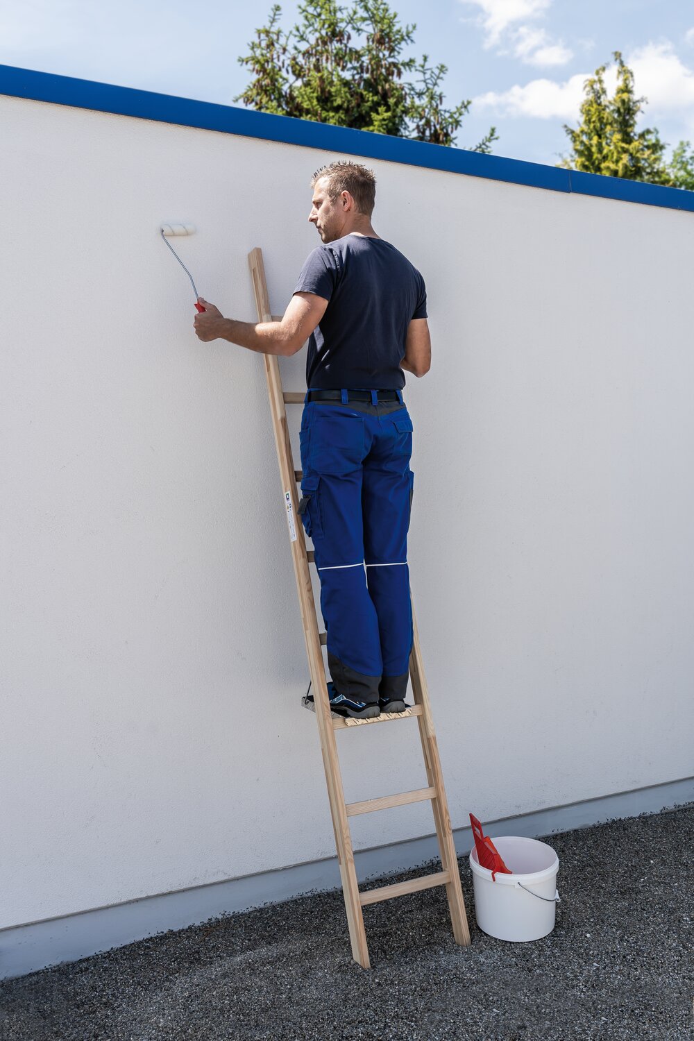 Munk sport uitschuifladder hout zonder dwarsbalk 6 sporten