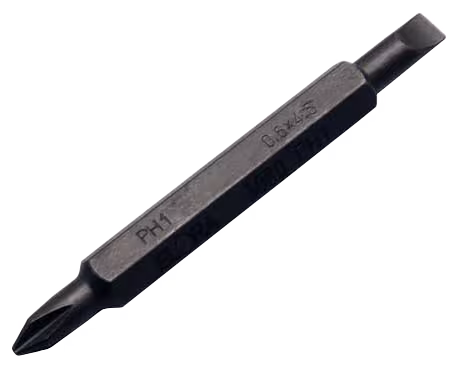 Dubbele schroevendraaierbit 1/4", gleuf + kruiskop, ELORA-3080-PH 2 uit de categorie krachtschroevendraaierbits, schroevendraaier + verbindingsstuk met artikelnummer 3080010025260