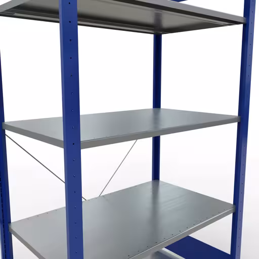 Figuur nr. 16 van het artikel basisrek, legplank-insteeksysteem MULTIplus85, 2000 x 1000 x 600 mm, 5 legborden, RAL 5010 gentiaanblauw uit de productgroep insteeksysteem van het merk Schulte Lagertechnik.