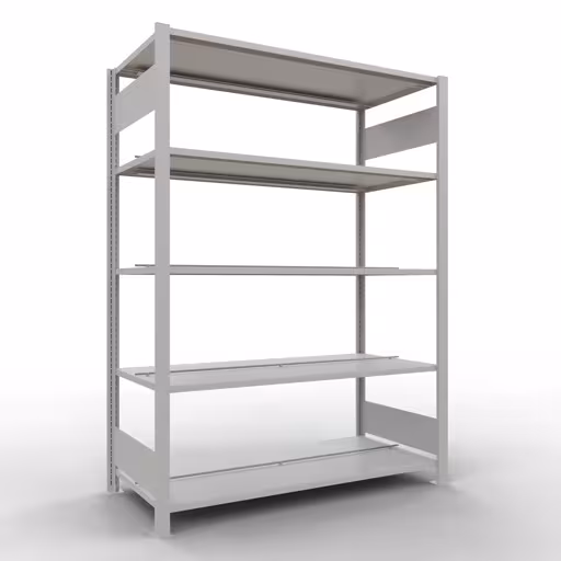 Afbeelding nr. 14 van het artikel, kantoorrekken, insteeksysteem MULTIplus150, 1800 x 1300 x 600 mm, 5 planken, met middenaanslag, lichtgrijs uit de productgroep kantoorrekken van Schulte Lagertechnik