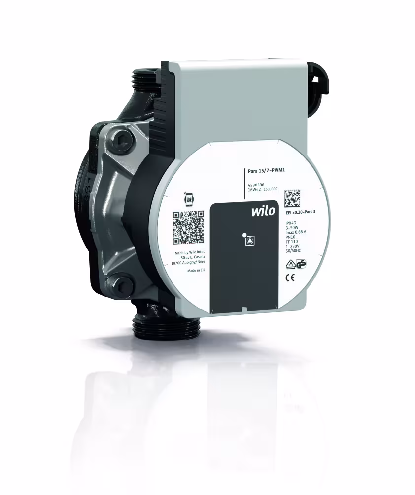 WILO Para ST15/7 HE pompreserveonderdeel, reserveonderdeel, hoogrendementpomp, reserveonderdelen voor zonnestations