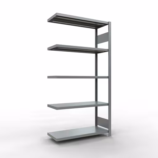 Aanbouwrekken, legbordstellingen, insteeksysteem MULTIplus250, 2000 x 1000 x 400 mm (HxBxD), 5 legborden, lengtestangen, verzinkt van Schulte Lagertechnik Aanbouwrekken, legbordstellingen, insteeksysteem MULTIplus250, 2000 x 1000 x 400 mm (HxBxD), 5 legborden, lengtestangen, verzinkt, aanbouwplank, art.nr. 12945-LR