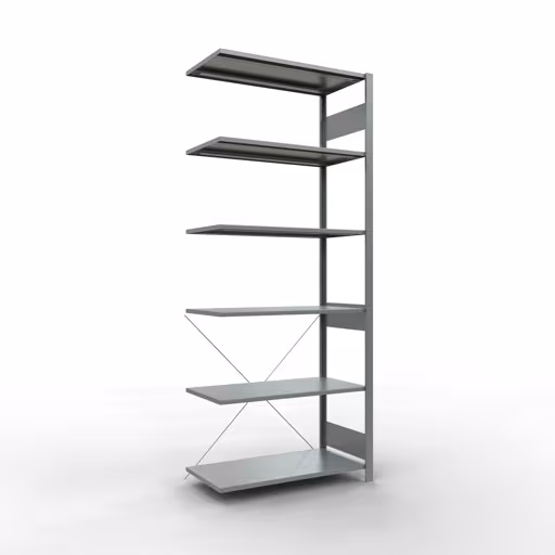 Figuur nr. 11 van het artikel aanbouwrekken, legbordstellingen, insteeksysteem MULTIplus85, 2500 x 1000 x 500 mm, 6 legborden, verzinkt uit de productgroep insteeksysteem van het merk Schulte Lagertechnik.