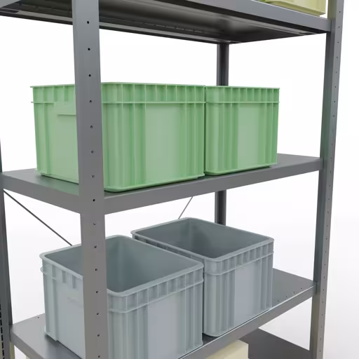 Basisplank, legbord, insteeksysteem MULTIplus250, 2000 x 1000 x 500 mm, 5 legborden, kruisschoor, verzinkt van Schulte Lagertechnik uit de categorie insteeksysteem