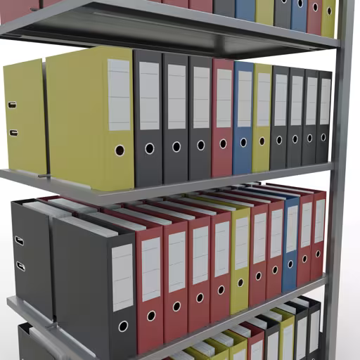 Afbeelding nr. 12 van het artikel, kantoorrekken, insteeksysteem MULTIplus150, 1800 x 1000 x 600 mm, 5 legborden, verzinkt, met middenaanslag uit de productgroep kantoorrekken van Schulte Lagertechnik