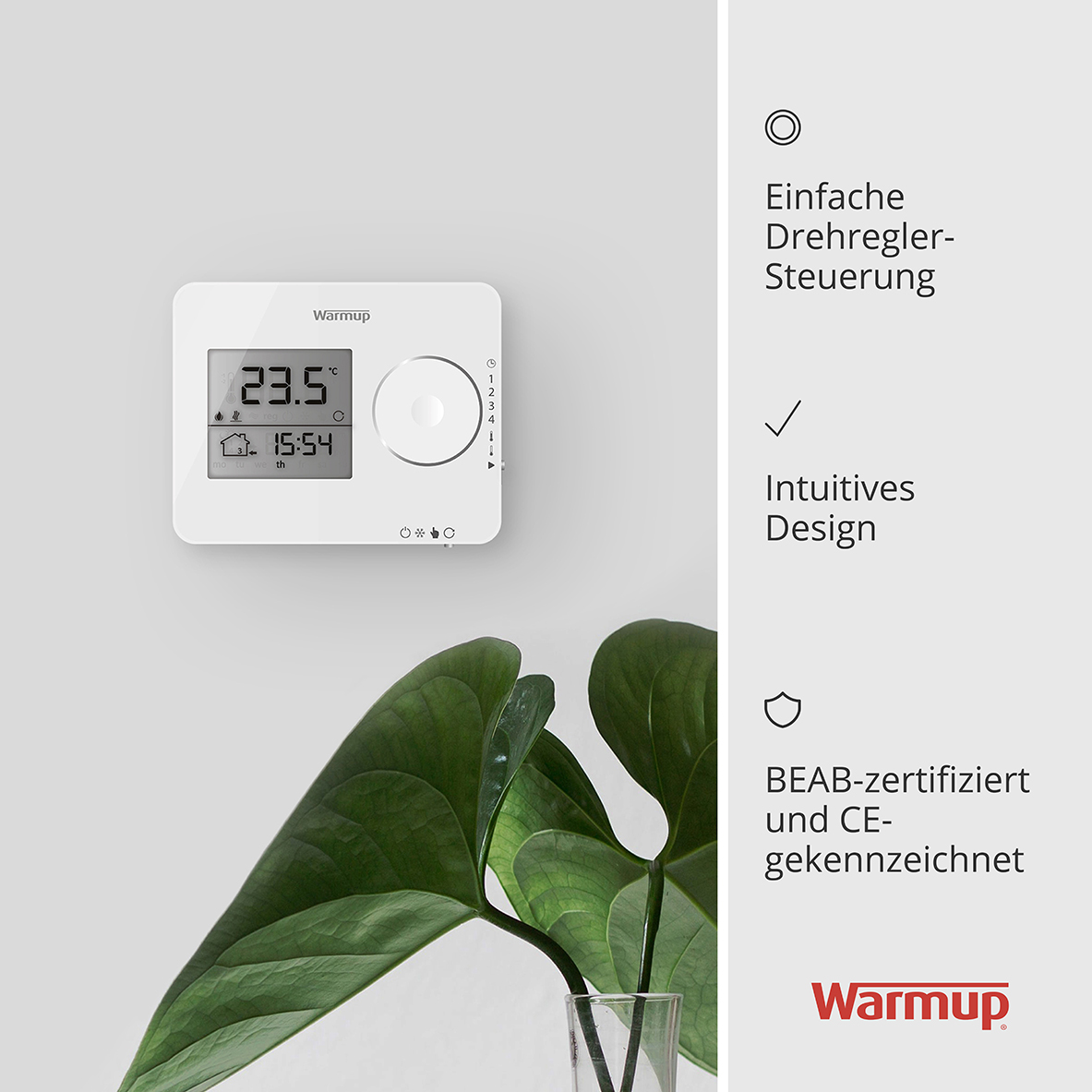 Warmup Tempo - Digitale thermostaat, wit