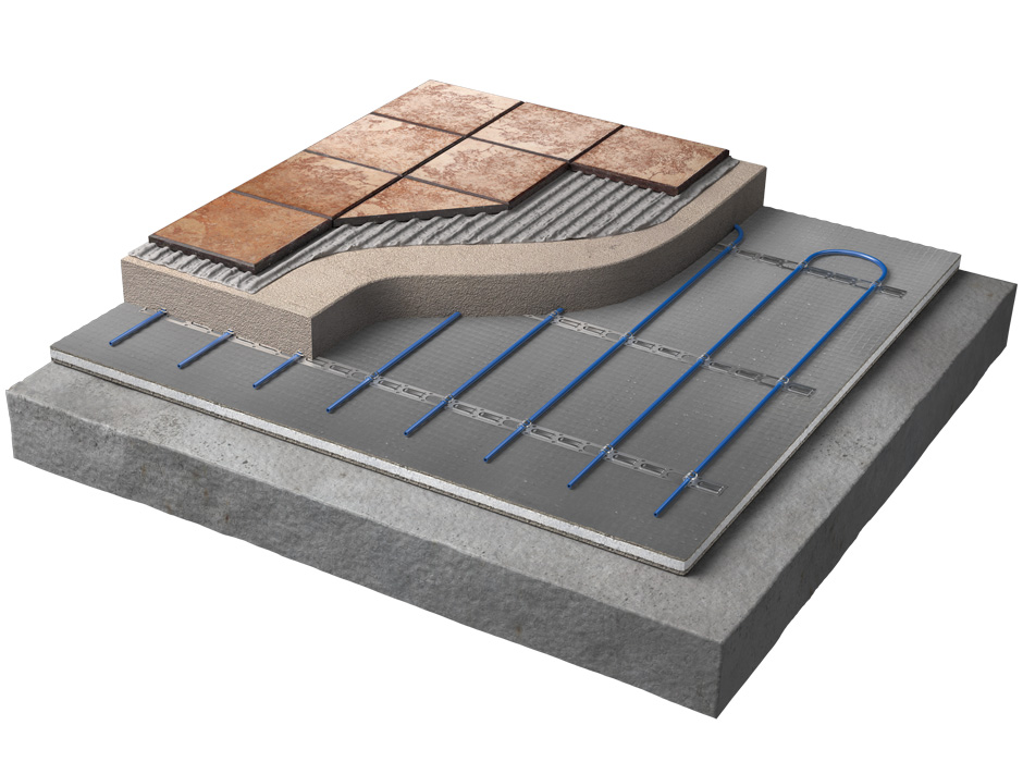 Warmup WIS-verwarmingsgeleider 9,0 m lang, 180 W, 20 W/lopende meter, installatie in betonnen dekvloer