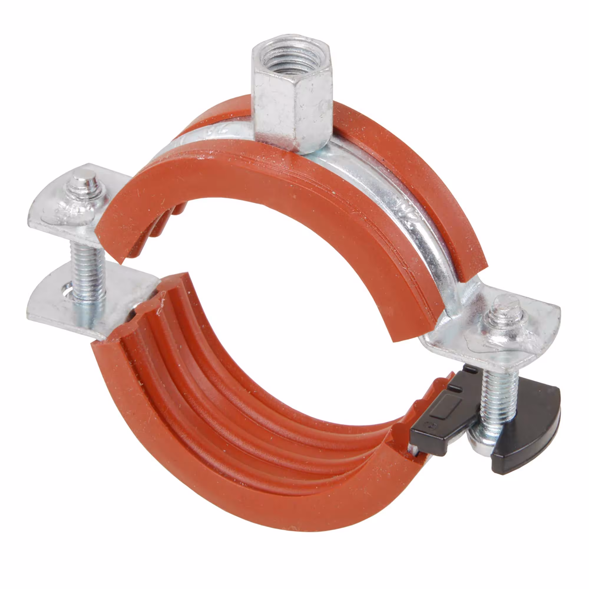 Schroefbuisklemmen voor solar met rood inzetstuk van het merk Fixotec uit de categorie twee schroefbuisklemmen