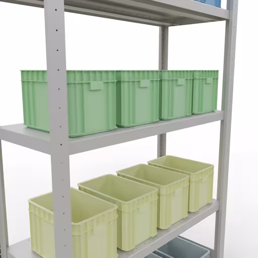 Basisplank, legplank, insteeksysteem MULTIplus330, 2000 x 1000 x 400 mm, 5 planken, lengtestangen, RAL 7035 lichtgrijs van Schulte Lagertechnik uit de categorie insteeksystemen