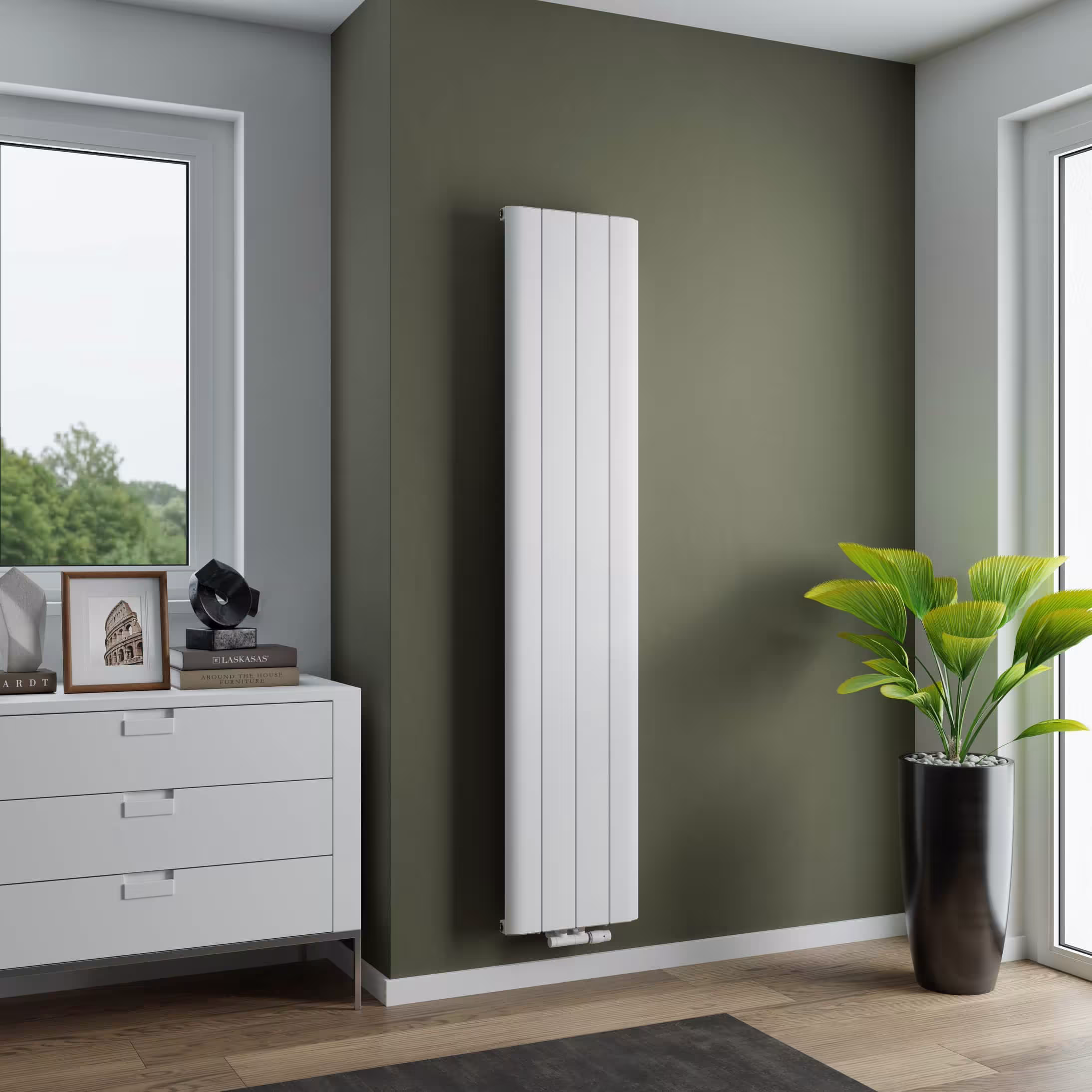 Ximax aluminium radiator Trigo middenaansluiting witte structuur, aluminium radiator