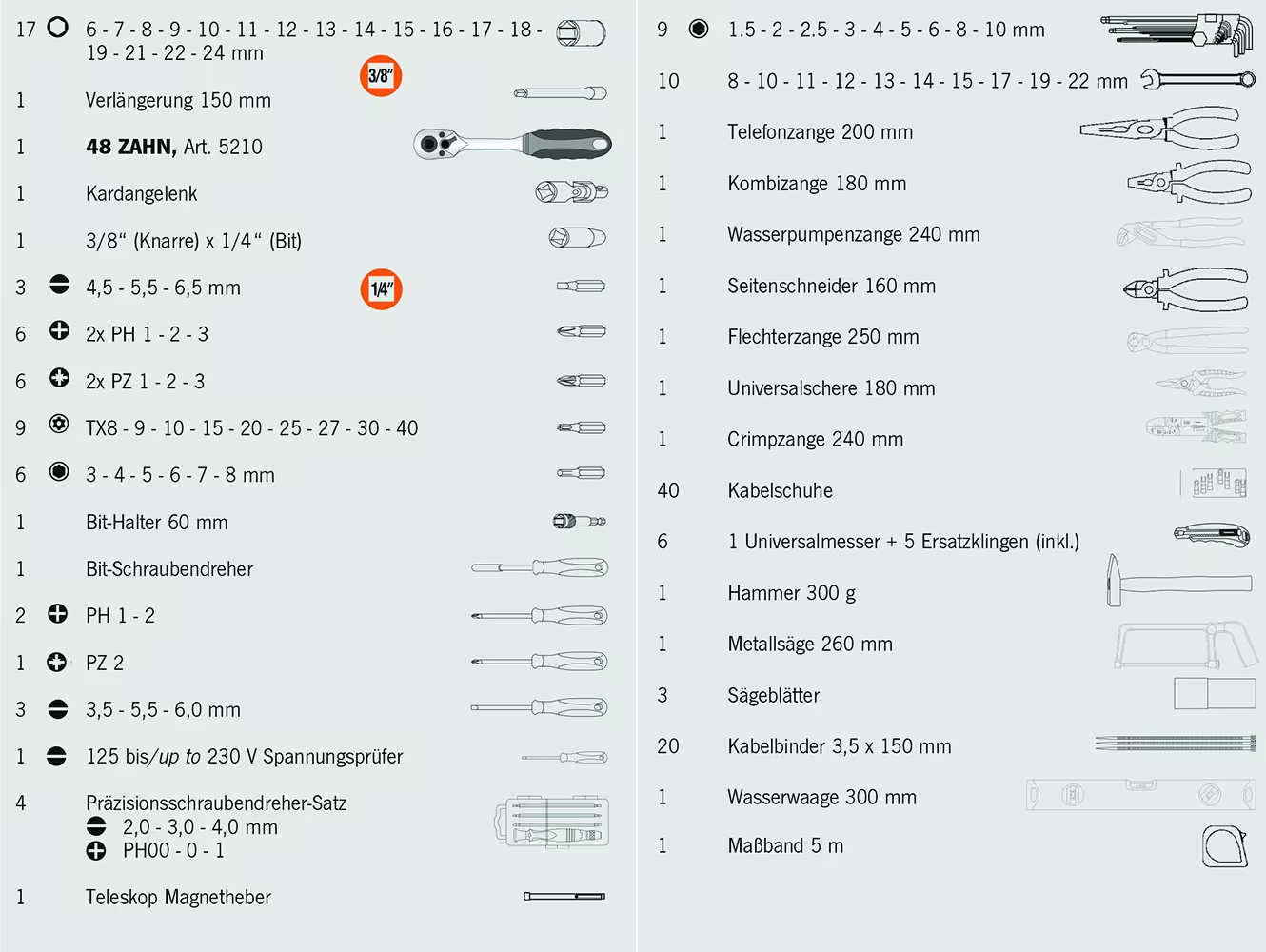 Gereedschapskofferset 164-delig van het merk PROJAHN uit de categorie werkplaatsinrichting