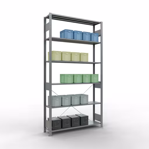 Insteeksysteem basisplank 2500x1300x300 mm, type 150 kg, verzinkt met artikelnr. 12731-130 Insteeksysteem basisplank 2500x1300x300 mm, type 150 kg, verzinkt van Schulte Lagertechnik uit de categorie insteeksysteem