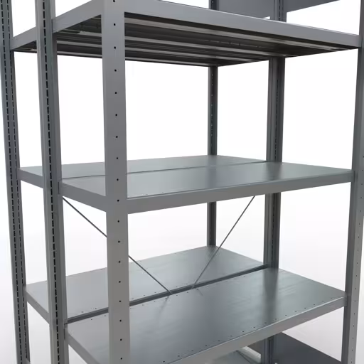 Productafbeelding nr. 7 van het artikel basisplank, dubbele plank, legplank-insteeksysteem MULTIplus250, 2000 x 1000 x (2x400) mm, 2x5 legborden, dwarsschoor, verzinkt uit het assortiment legplanken van het merk Schulte Lagertechnik
