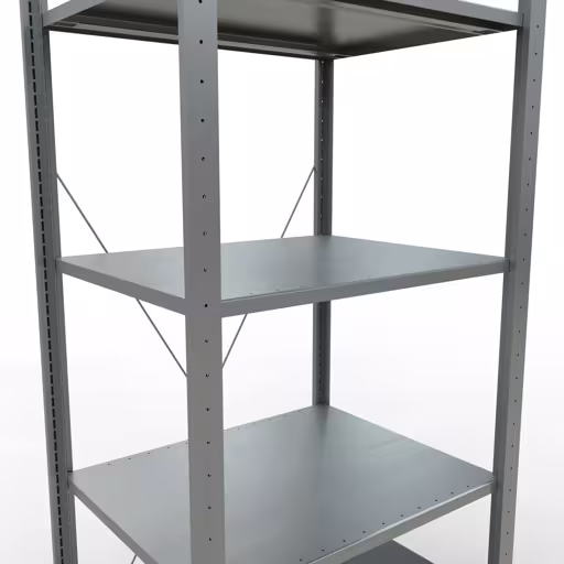 Basisplank, legbord, insteeksysteem MULTIplus150, 2000 x 750 x 600 mm, 5 legborden, kruisschoor, verzinkt van Schulte Lagertechnik met het artikelnr. 12760-75