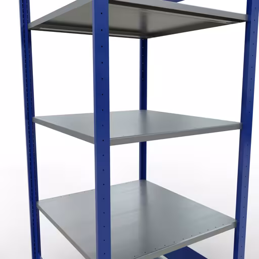 Productafbeelding nr. 6 van het artikel basisrek, legbord, insteeksysteem MULTIplus150, 2000 x 750 x 800 mm, 5 legborden, RAL 5010 gentiaanblauw/verzinkt/verzinkt uit het insteeksysteem assortiment van het merk Schulte Lagertechnik