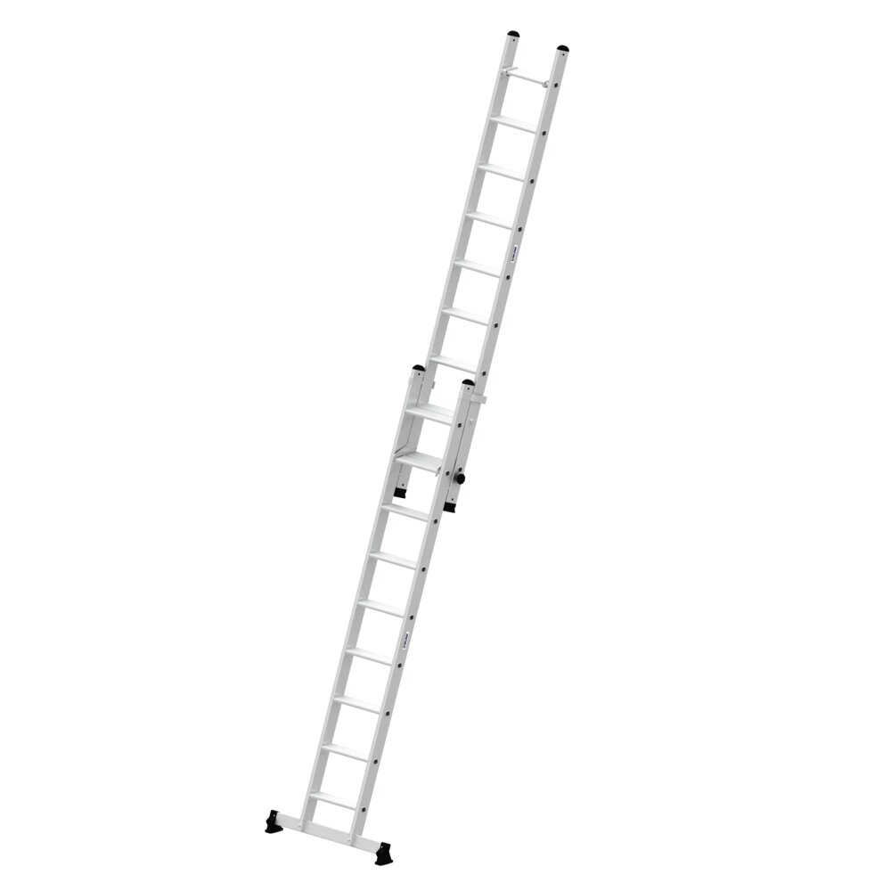 Munk 2-delige opsteekladder met nivello® dwarsbalk, 2x9 treden, van Günzburger Steigtechnik Munk 2-delige uitschuifladder met Nivello® dwarsbalk uit de categorie uitschuifladders en touwladders, artikelnummer 040663