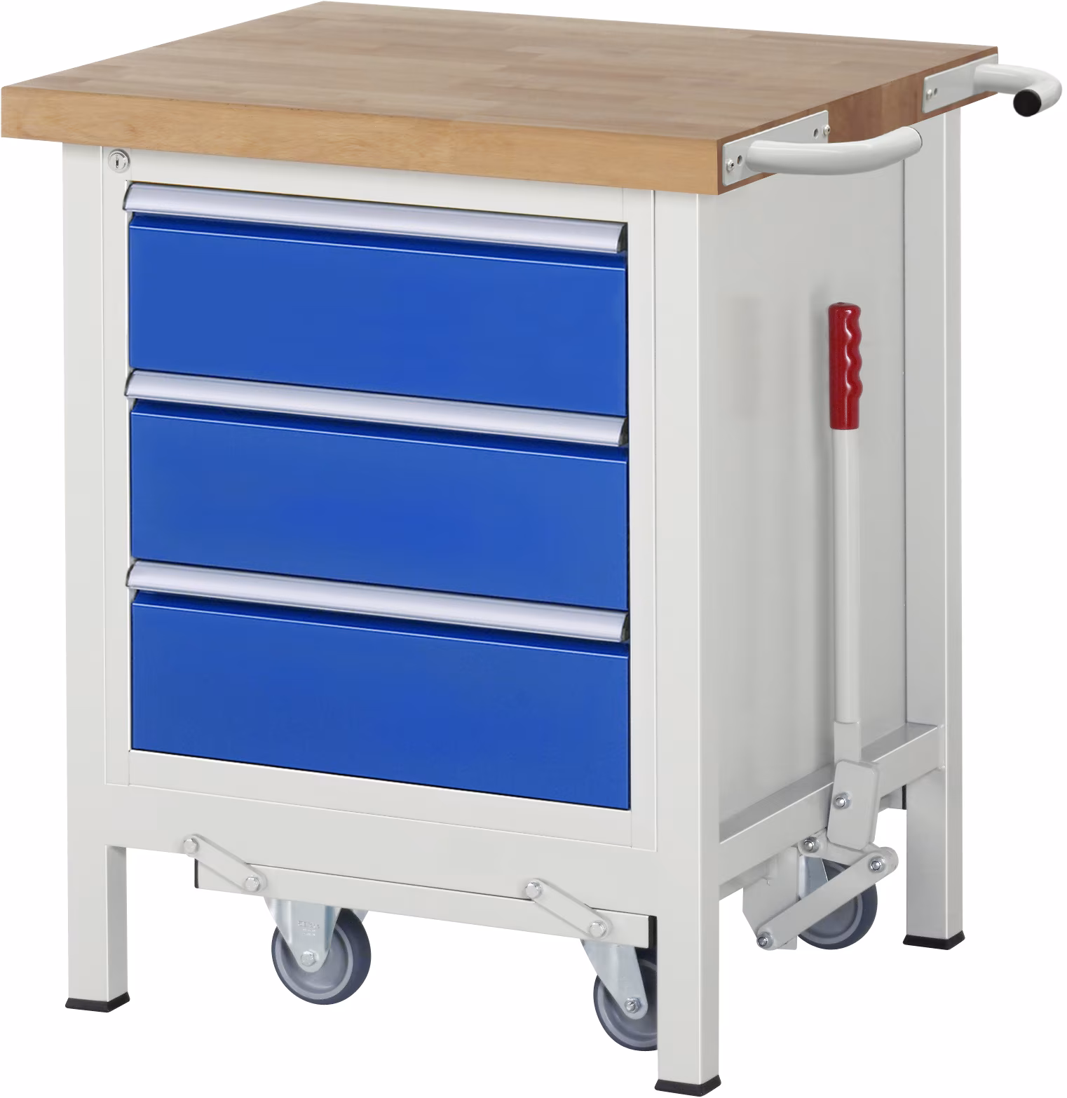 Werkbank met onderstel 8157, B750xD700xH880mm, 3x lade gedeeltelijk uittrekbaar van Rau Werkbank met onderstel 8157 uit de categorie Werkbanken met artikelnummer 05-8157A2-077B4F.11