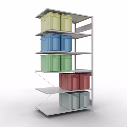 Productafbeelding nr.6 van het artikel insteeksysteem opzetplank 2500x1300x800 mm, type 150 kg, lichtgrijs uit het insteeksysteem assortiment van Schulte Lagertechnik