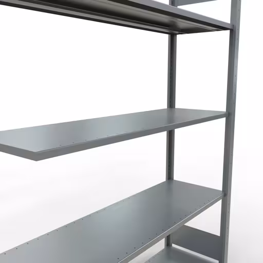 Aanbouwrekken, legborden, insteeksysteem MULTIplus150, 2000 x 1300 x 400 mm (HxBxD), 5 legborden, lengtestangen, verzinkt met GTIN 4004514280114 Aanbouwrekken, legbordstellingen, insteeksysteem MULTIplus150, 2000 x 1300 x 400 mm, 5 legborden, lengtestangen, verzinkt van Schulte Lagertechnik met artikelnr. 12745-130-LR