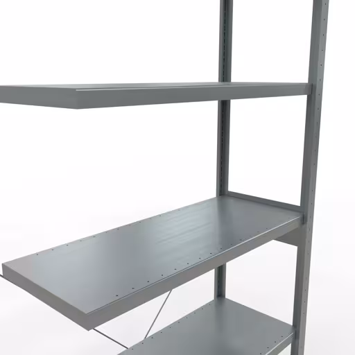 Afbeelding nr. 14 van het artikel aanbouwrekken, legbordstellingen, insteeksysteem MULTIplus330, 2500 x 1000 x 400 mm, 6 legborden, kruisschoor, verzinkt uit de productgroep insteeksysteem van Schulte Lagertechnik