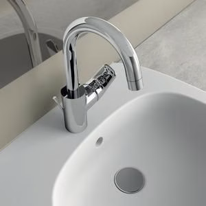 IS Ceraflex wastafelmengkraan met hoge uitloop en afloop 146 mm chroom